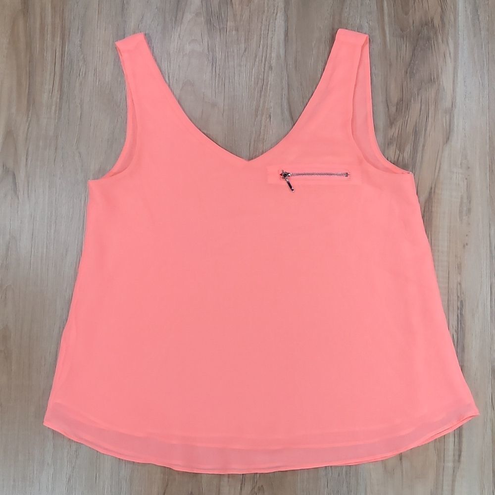 🔺️E&M Neon Pink Flowy Sleeveless Top Small